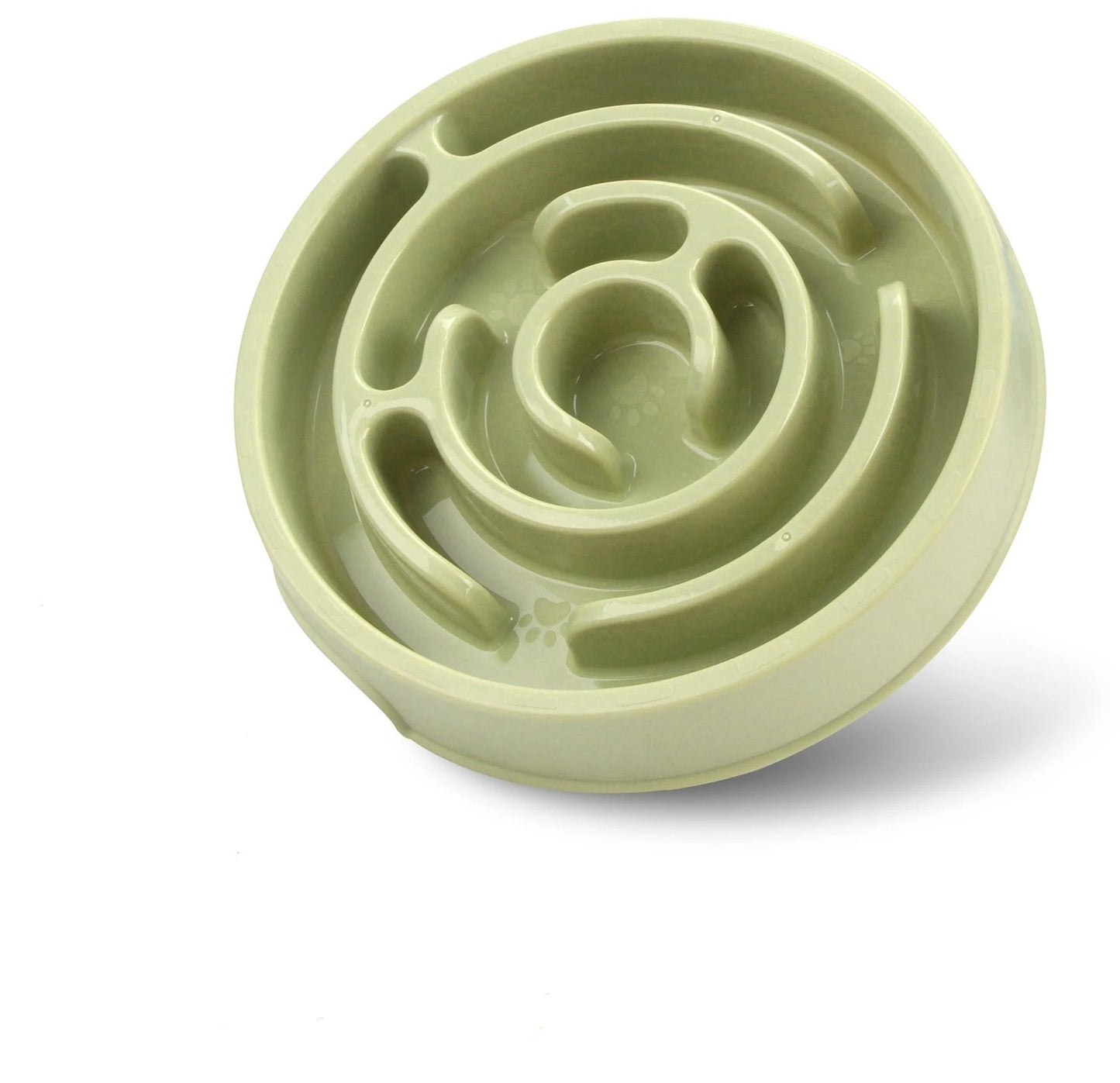 gamelle pour chat anti glouton verte