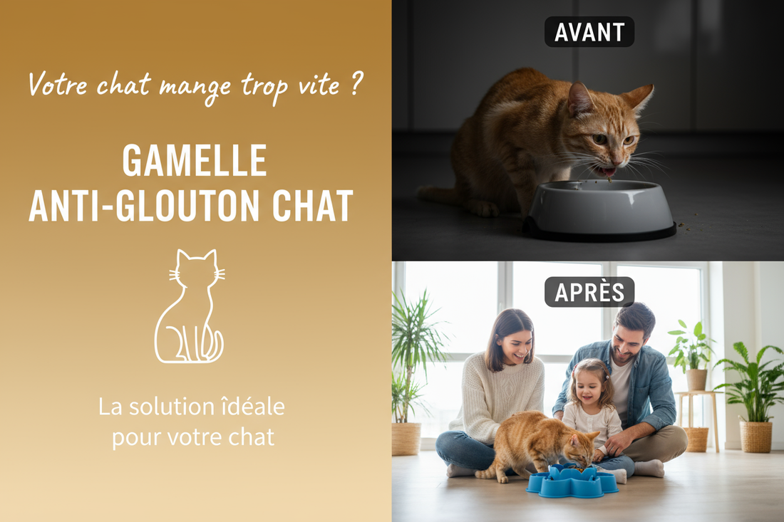 chat boit et gamelle anti glouton pour chat