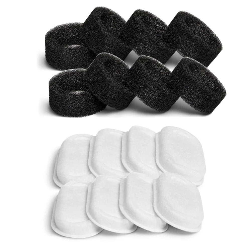 16 filtres noirs et blancs fontaine a eau pour chat