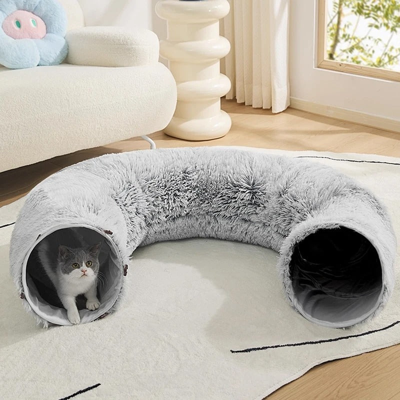 Coussin pour chat en tunnel 