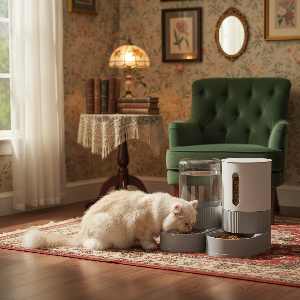 Distributeur de croquettes et eau pour chat | AutoFresh™ MITSOU UNIVERS CHAT