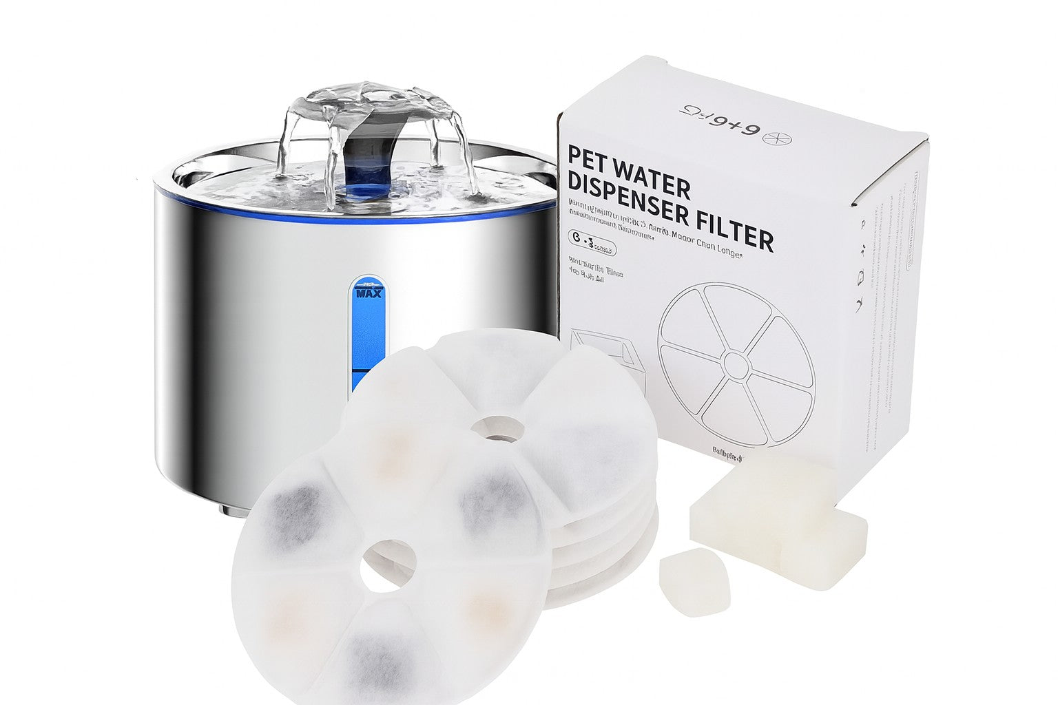 Fontaine à eau chat inox