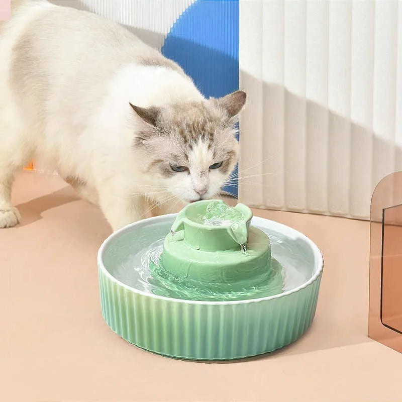 fontaine à eau chat céramique sans filtre  | MITSOU UNIVERS CHAT