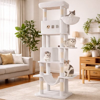Arbre à Chat xxl couleur blanche