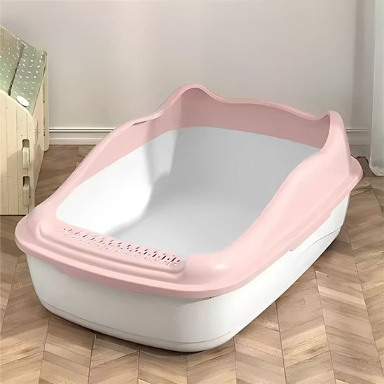 Bac litiere Chat rose