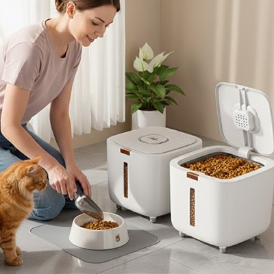 Boite à croquettes pour Chat hermétique