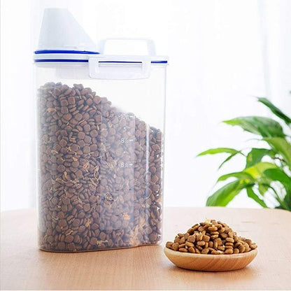 Boite à croquettes pour chat bleu