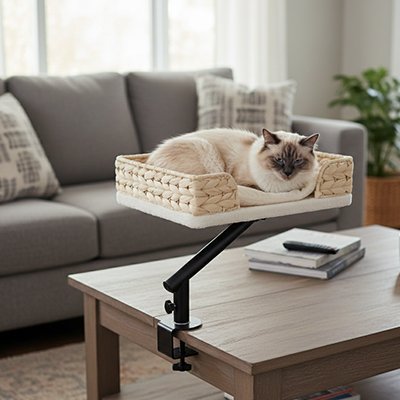 chat couche sur mobilier pour chats Panier Chat belge