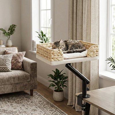 chat couche sur mobilier pour chats Panier Chat belge