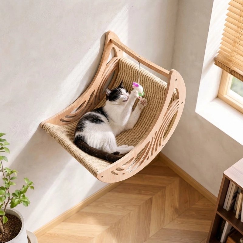 chat reposant dans un Hamac pour Chat perche
