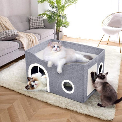 chat couché sur Niche a chat