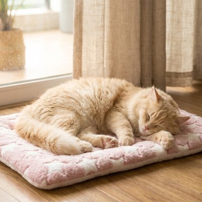 chat couché sur Tapis Chat 