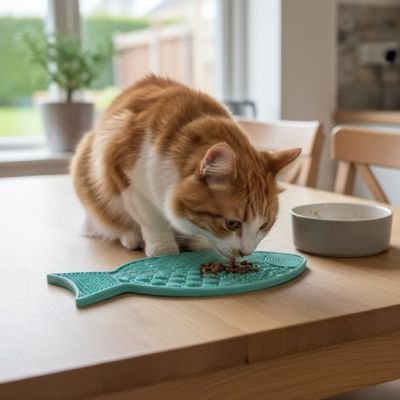 caht leche sur Tapis de lechage