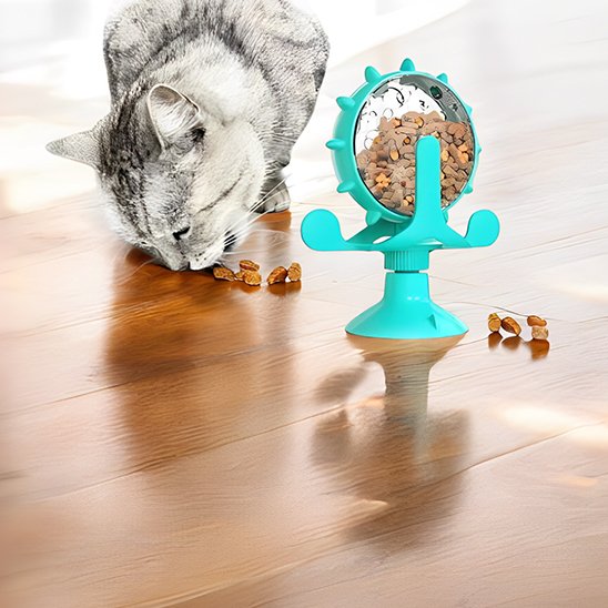 chat mange dans distributeurs de croquettes pour chat