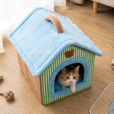 chat repose dans Maison pour chat