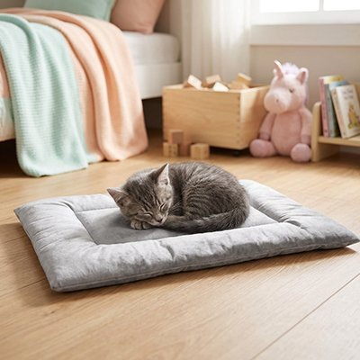 chat repose sur Tapis Chat 