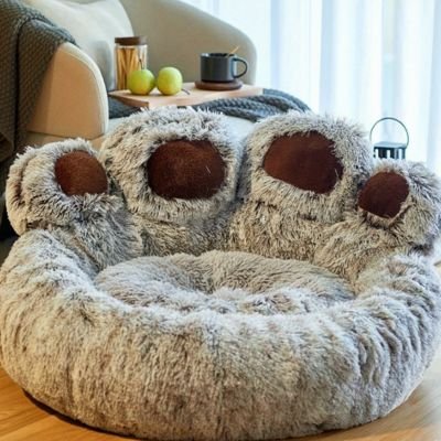 Coussin pour chat doux en forme de pattes
