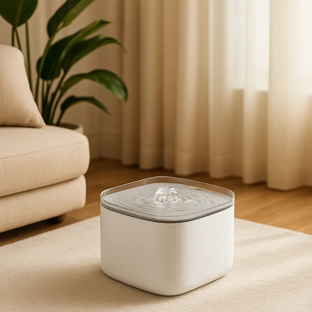 design fontaine eau chat