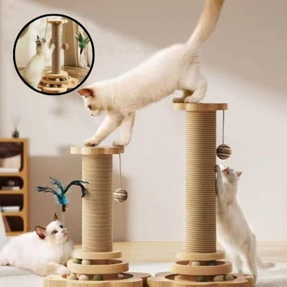 deux Chats  griffent sur le Poteau Griffoire Chat