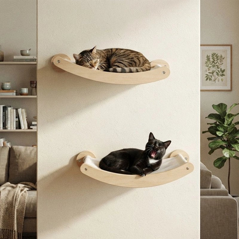 deux chats perche sur un Hamac pour Chat