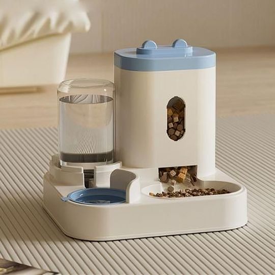 distributeur croquettes chat automatique bleu