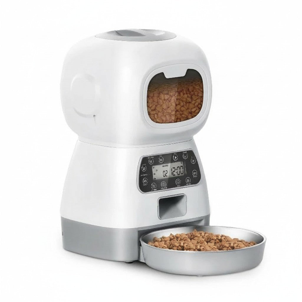 distributeur de croquettes pour chat rempli programmable