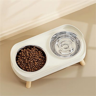 gamelle pour chat blanc