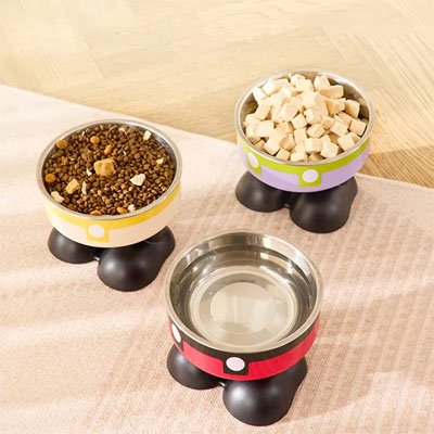  gamelle chat surélevée 