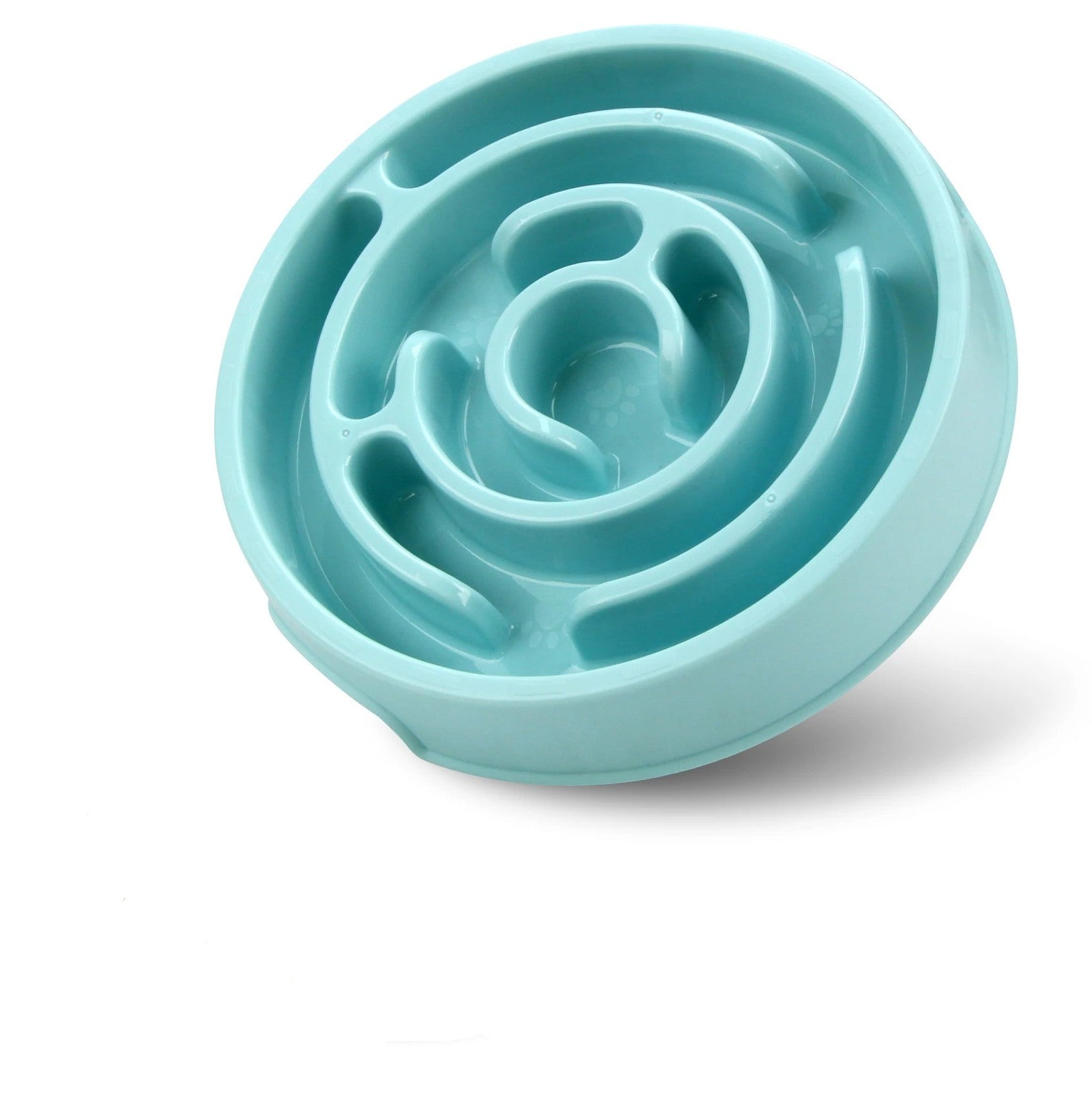 gamelle pour chat anti glouton bleu