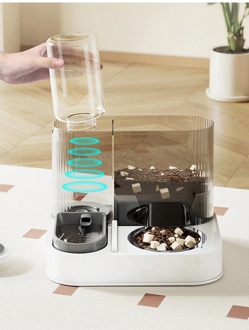 Mangeoire Chat Automatique 2 en 1 double systeme de filtration | DualFeed™ MITSOU UNIVERS CHAT