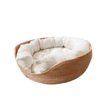 panier à chat en osier