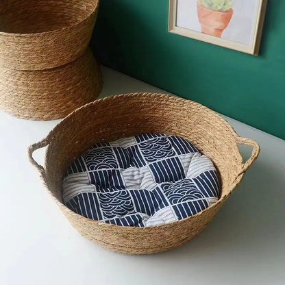 panier chat en osier