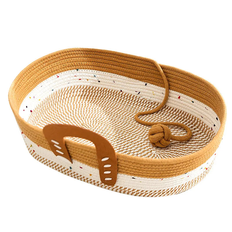 panier en osier chat