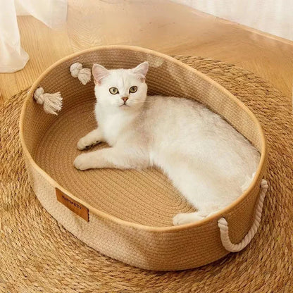 panier en osier pour chat