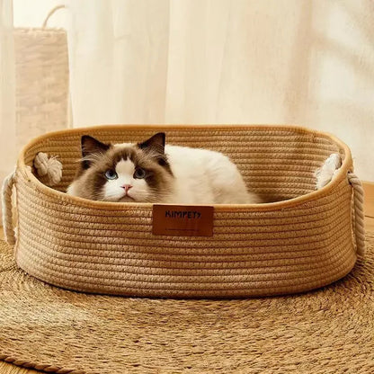 panier en osier pour chat