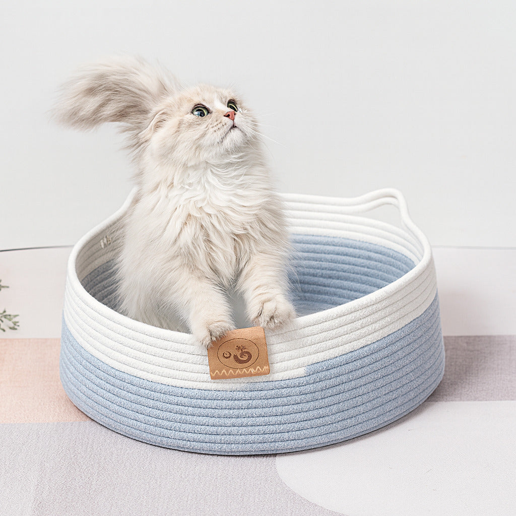 panier osier chat