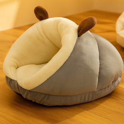 panier pour chats gris