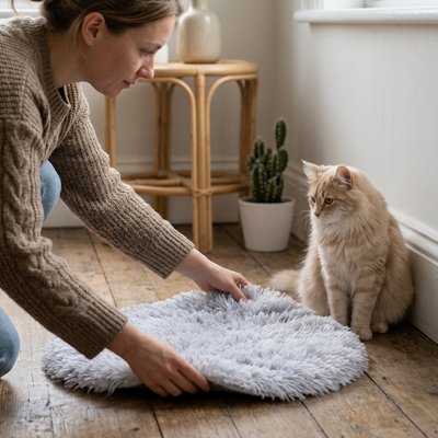 Tapis pour chat hiver