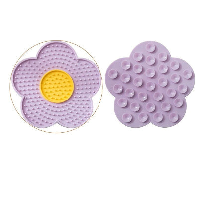 tapis de lechage mauve jaune