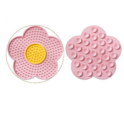 tapis de lechage rose jaune